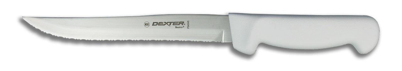 Dexter Russell Basics 8 Tiger Edge Utility Knife White Handle